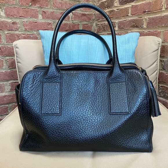 Black leather Kate Spade purse w/ gold hardware - Picture 3 of 10